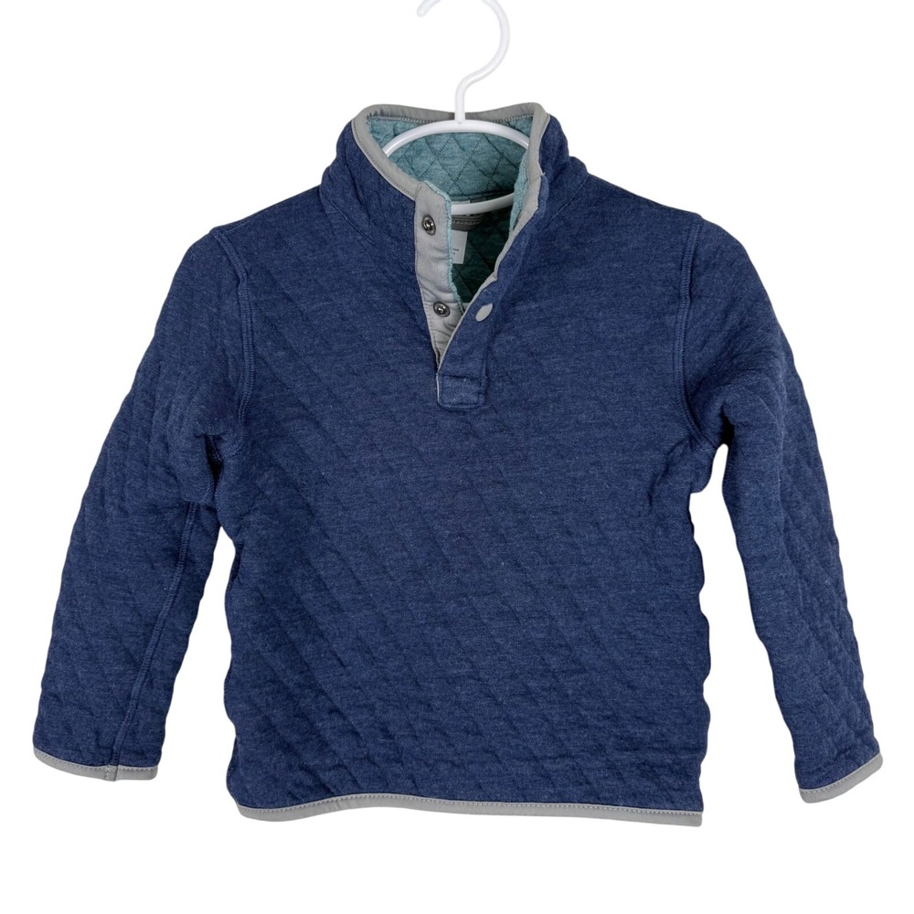 Marine Layer‎ Kids Blue Quilted Pullover Sweatshirt Top 2/3T SEE MEAUREMENTS